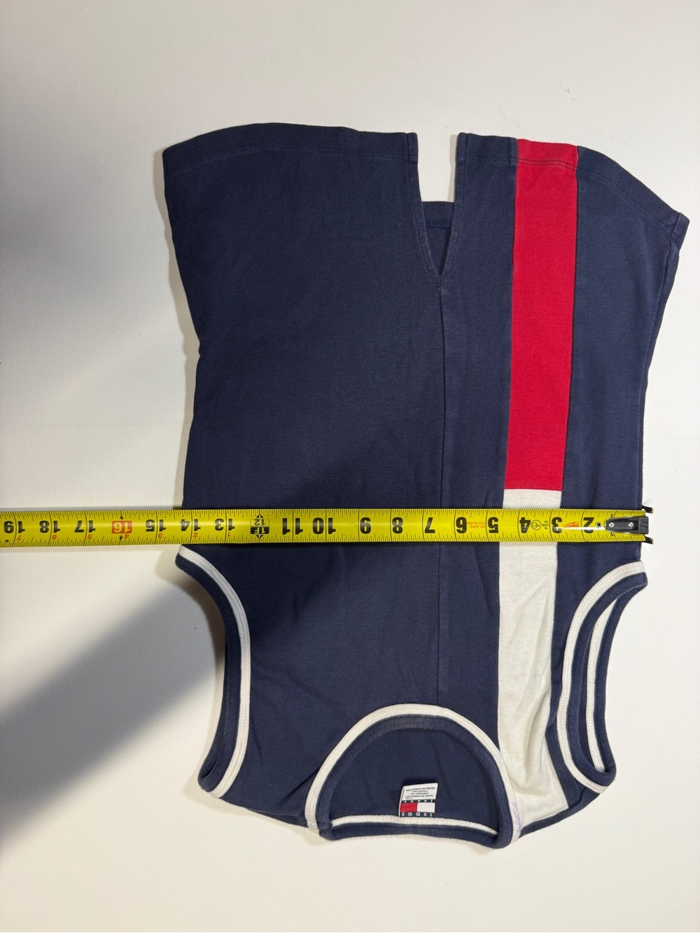 Tommy Hilfiger Navy Blue & Red Stripe Woman’s One-Piece - Picture 4 of 5